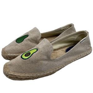 Soludos Slip On Shoe Avocado Smoking Slipper Women's Canvas Espadrille Size 9